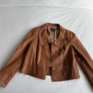 Vintage Danier Genuine Leather Jacket- caramel brown, made in Turkey, size M